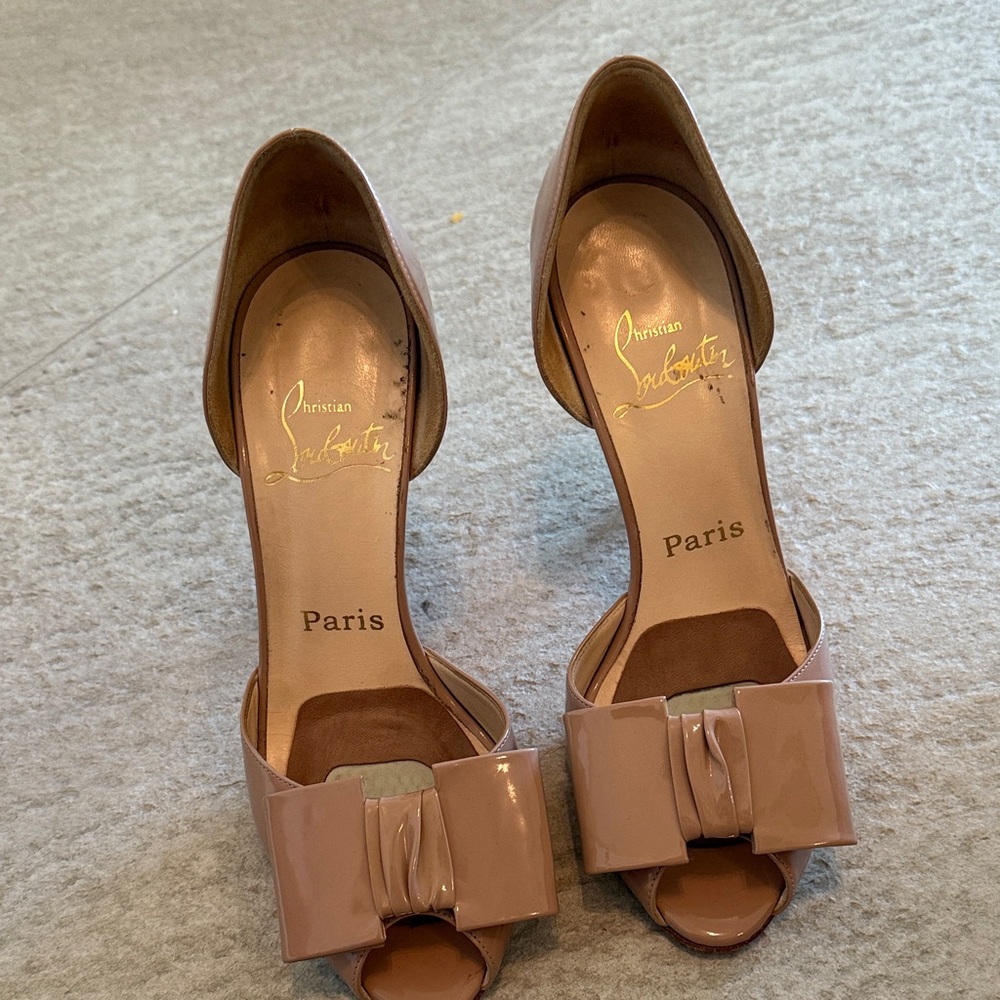 Christian Louboutin Blush Peep Toe Heels
